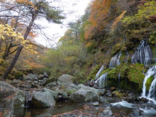 川俣渓谷 吐竜の滝の紅葉3