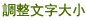 調整文字大小