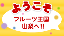 ようこそ フルーツ王国山梨へ！！