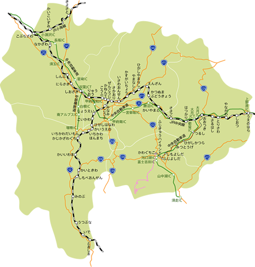 アクセス／富士の国やまなし観光ネット 山梨県公式観光情報