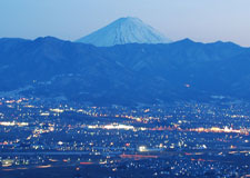 甲府盆地の夜景