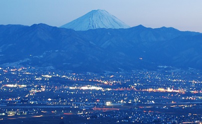 甲府盆地の夜景