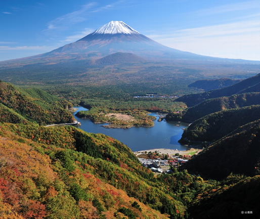 富士山与精进湖