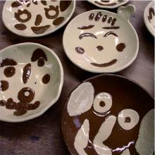 顔のお皿作り