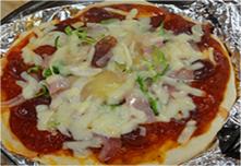 食体験　ピザ作り