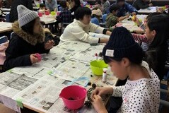 木の実リース作り