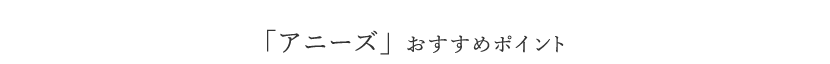 アニーズ おすすめポイント