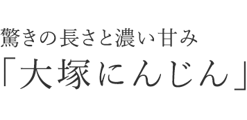 驚きの長さと濃い甘み「大塚にんじん」