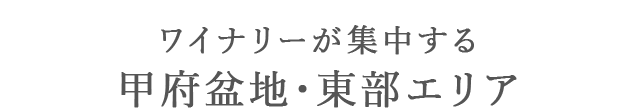 ワイナリーが集中する<br>甲府盆地・東部エリア