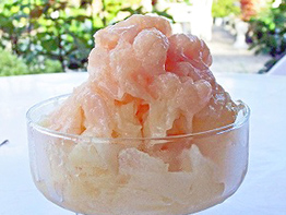 桃果肉かき氷
