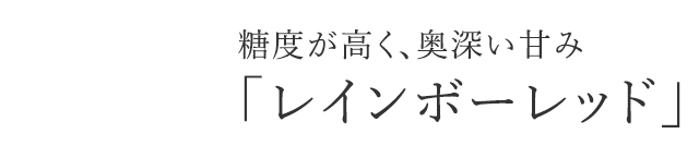 糖度が高く、奥深い甘み「レインボーレッド」