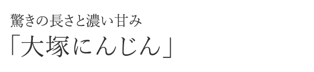 驚きの長さと濃い甘み「大塚にんじん」