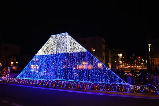 2014大月駅前イルミネーション1