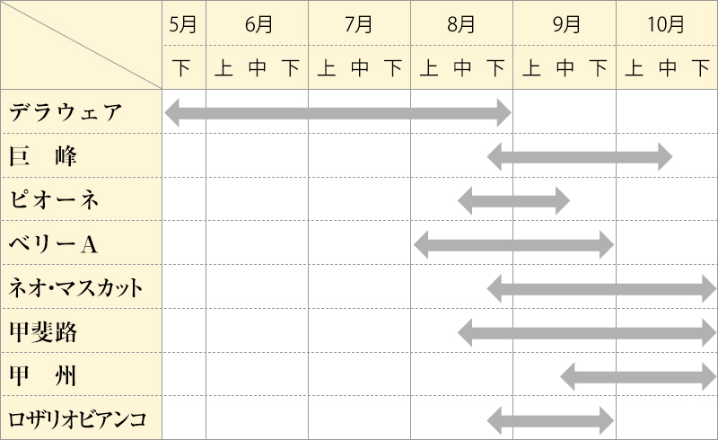 ぶどう フルーツ王国やまなし 観光果実園net