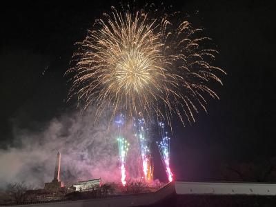 神明の花火 in 甲府城