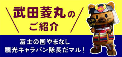 武田菱丸のご紹介　富士の国やまなし観光キャラバン隊長だマル！