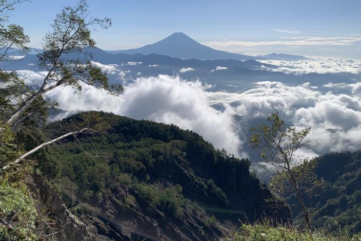 七面山ダイヤモンド富士