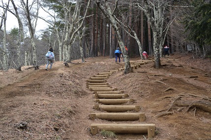 山頂までの道