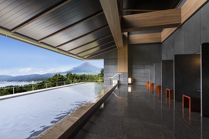 温泉に浸って富士山の絶景に見とれる「はなれの湯」