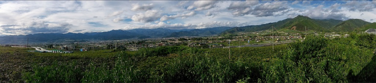 理想園から見た勝沼の風景