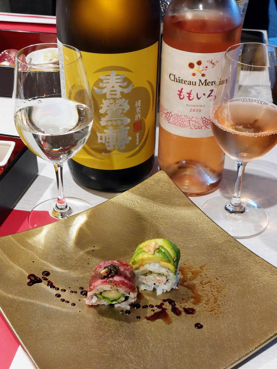 日本酒とロゼワイン