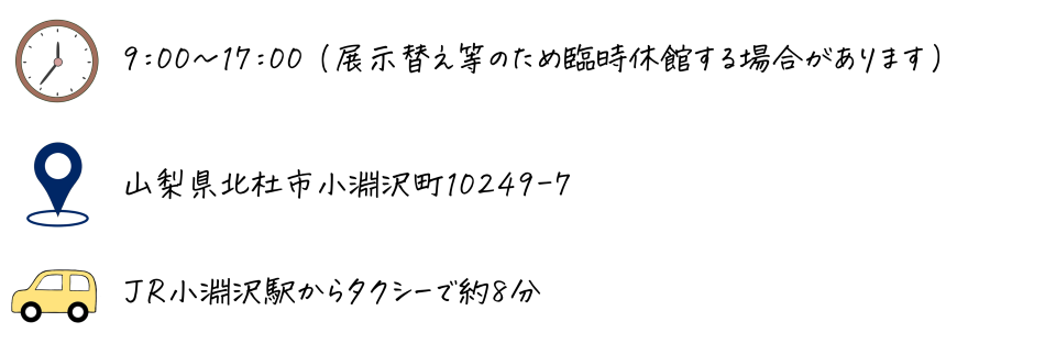 営業時間など