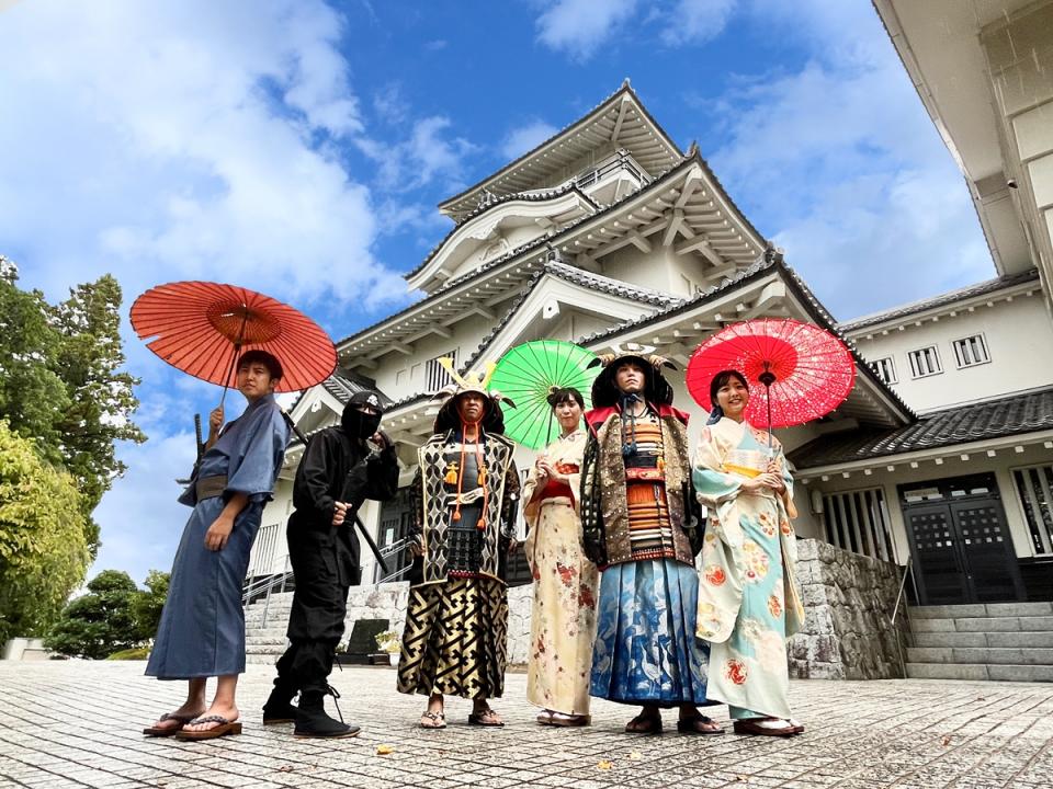 甲斐上野城着付け体験