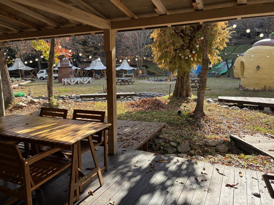 ウッドデッキから見える景色