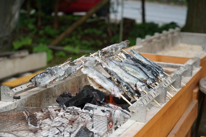 ＢＢＱ場(魚の塩焼き)