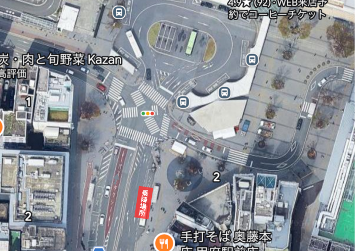 甲府駅バス乗降位置