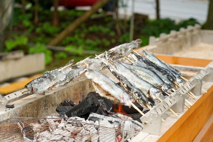 BBQ場(魚の塩焼き)
