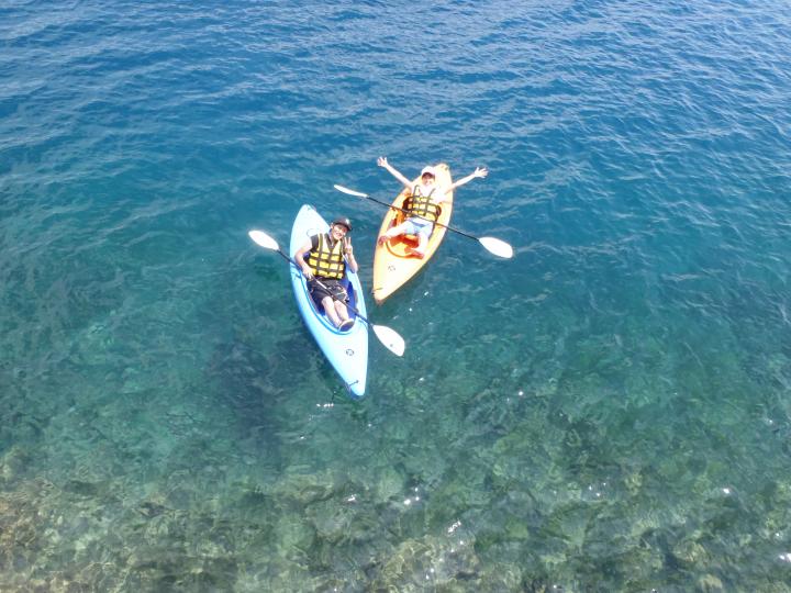 本栖湖のカヤック